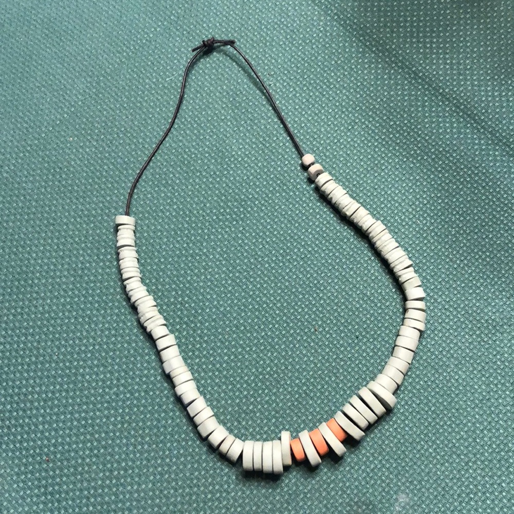 Vintage clay bead necklace